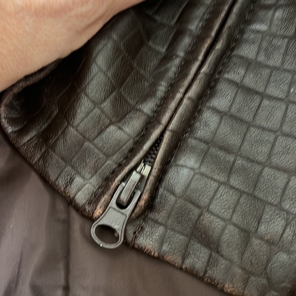 Y2K ALL LEATHER BROWN EXPRESS JACKET - Picture 7 of 10